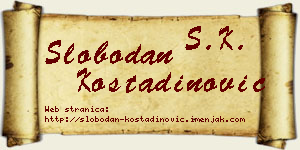Slobodan Kostadinović vizit kartica